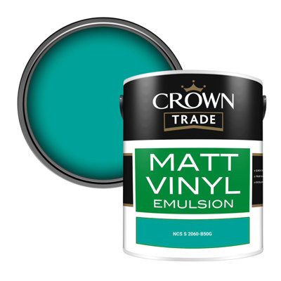 Crown Trade Vinyl Matt Walls & Ceilings Emulsion Paint Ncs S 2060-B50G (2060-B50G) 5L from B&Q