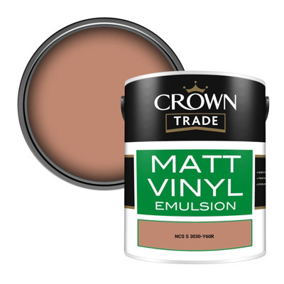 Crown Trade Vinyl Matt Walls & Ceilings Emulsion Paint Ncs S 3030-Y60R (3030-Y60R) 5L from B&Q