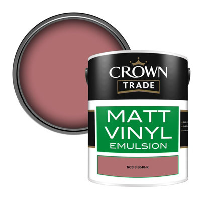Crown Trade Vinyl Matt Walls & Ceilings Emulsion Paint Ncs S 3040-R (3040-R) 5L from B&Q