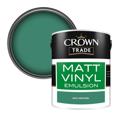 Crown Trade Vinyl Matt Walls & Ceilings Emulsion Paint Ncs S 4040-B90G (4040-B90G) 5L from B&Q