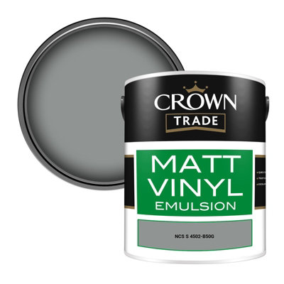 Crown Trade Vinyl Matt Walls & Ceilings Emulsion Paint Ncs S 4502-B50G (4502-B50G) 5L from B&Q