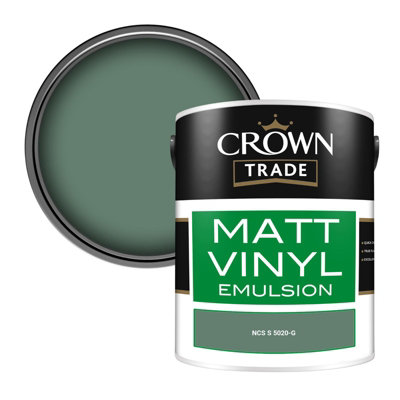 Crown Trade Vinyl Matt Walls & Ceilings Emulsion Paint Ncs S 5020-G (5020-G) 5L from B&Q