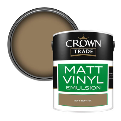 Crown Trade Vinyl Matt Walls & Ceilings Emulsion Paint Ncs S 5020-Y10R (5020-Y10R) 5L from B&Q