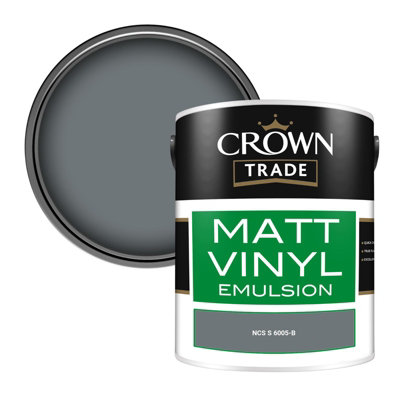 Crown Trade Vinyl Matt Walls & Ceilings Emulsion Paint Ncs S 6005-B (6005-B) 5L from B&Q