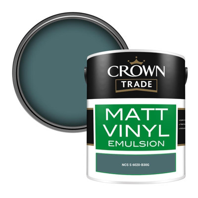 Crown Trade Vinyl Matt Walls & Ceilings Emulsion Paint Ncs S 6020-B30G (6020-B30G) 5L from B&Q