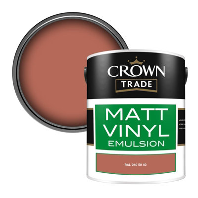 Crown Trade Vinyl Matt Walls & Ceilings Emulsion Paint Ral 040 50 40 (040 50 40) 5L from B&Q