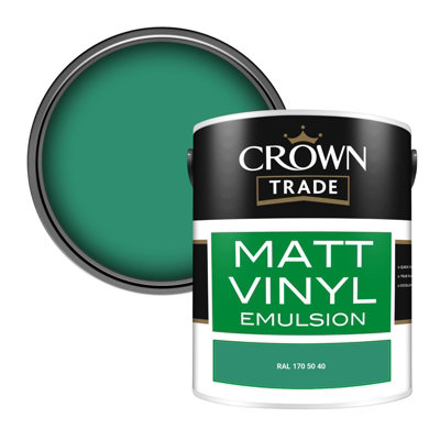 Crown Trade Vinyl Matt Walls & Ceilings Emulsion Paint Ral 170 50 40 (170 50 40) 5L from B&Q