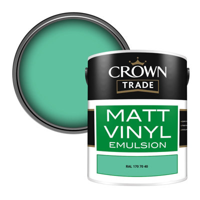 Crown Trade Vinyl Matt Walls & Ceilings Emulsion Paint Ral 170 70 40 (170 70 40) 5L from B&Q