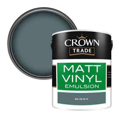 B&Q -  Vinyl Matt Walls & Ceilings Emulsion Paint Ral 220 40 10 (220 40 10) 5L
