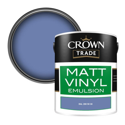Crown Trade Vinyl Matt Walls & Ceilings Emulsion Paint Ral 280 50 30 (280 50 30) 5L from B&Q