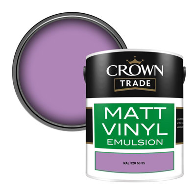 Crown Trade Vinyl Matt Walls & Ceilings Emulsion Paint Ral 320 60 35 (320 60 35) 5L from B&Q
