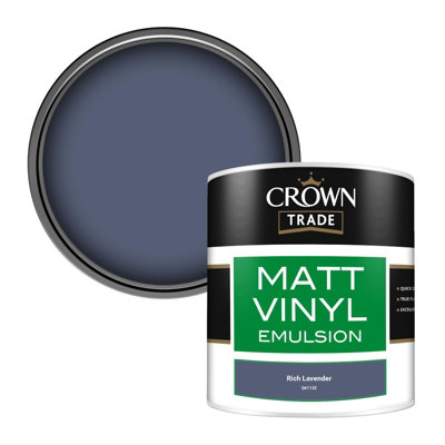 Crown Trade Vinyl Matt Walls & Ceilings Emulsion Paint Rich Lavender (Q4112E) 250Ml Tester from B&Q