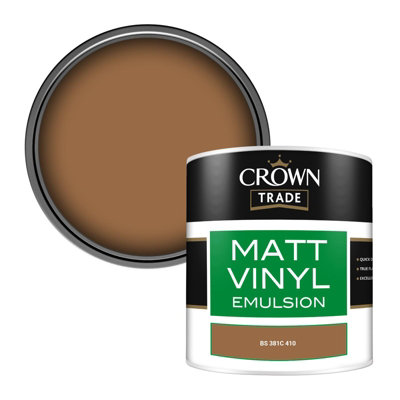 Crown Trade Vinyl Matt Walls & Ceilings Emulsion Paint Bs 381C 410 (410) 250Ml Tester from B&Q