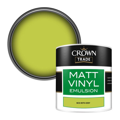 Crown Trade Vinyl Matt Walls & Ceilings Emulsion Paint Ncs 0070-G50Y (0070-G50Y) 250Ml Tester from B&Q