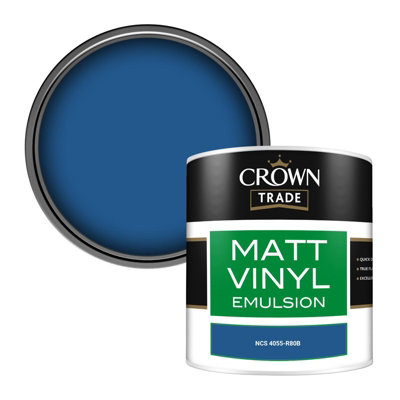 Crown Trade Vinyl Matt Walls & Ceilings Emulsion Paint Ncs 4055-R80B (4055-R80B) 250Ml Tester from B&Q