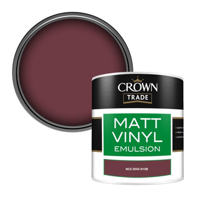 Crown Trade Vinyl Matt Walls & Ceilings Emulsion Paint Ncs 5050-R10B (5050-R10B) 250Ml Tester from B&Q