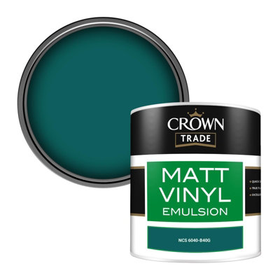 Crown Trade Vinyl Matt Walls & Ceilings Emulsion Paint Ncs 6040-B40G (6040-B40G) 250Ml Tester from B&Q