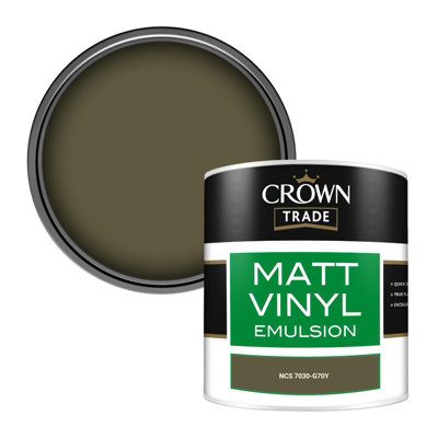 Crown Trade Vinyl Matt Walls & Ceilings Emulsion Paint Ncs 7030-G70Y (7030-G70Y) 250Ml Tester from B&Q