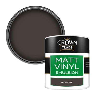 Crown Trade Vinyl Matt Walls & Ceilings Emulsion Paint Ncs 9005-Y80R (9005-Y80R) 250Ml Tester from B&Q