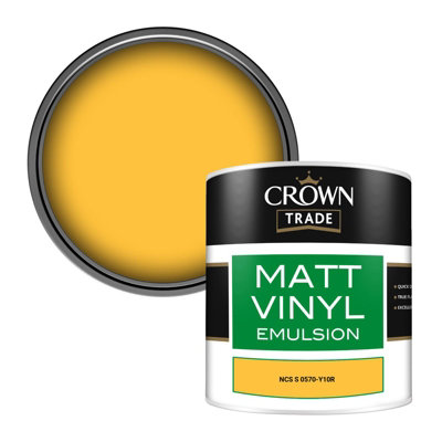 Crown Trade Vinyl Matt Walls & Ceilings Emulsion Paint Ncs S 0570-Y10R (0570-Y10R) 250Ml Tester from B&Q