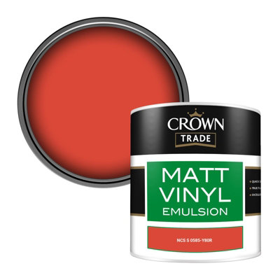 Crown Trade Vinyl Matt Walls & Ceilings Emulsion Paint Ncs S 0585-Y80R (0585-Y80R) 250Ml Tester from B&Q