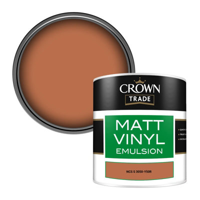 Crown Trade Vinyl Matt Walls & Ceilings Emulsion Paint Ncs S 3050-Y50R (3050-Y50R) 250Ml Tester from B&Q