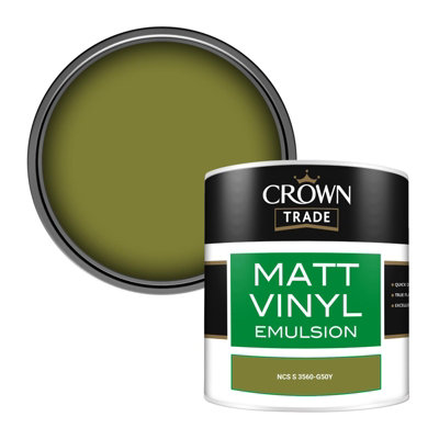 Crown Trade Vinyl Matt Walls & Ceilings Emulsion Paint Ncs S 3560-G50Y (3560-G50Y) 250Ml Tester from B&Q