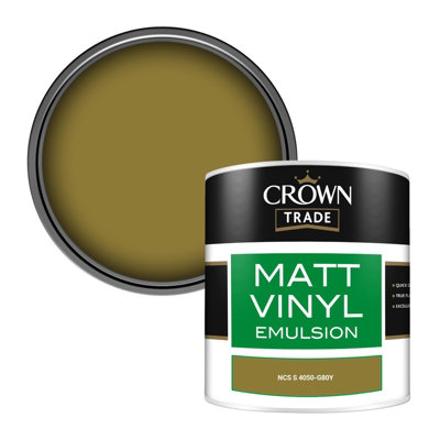 Crown Trade Vinyl Matt Walls & Ceilings Emulsion Paint Ncs S 4050-G80Y (4050-G80Y) 250Ml Tester from B&Q