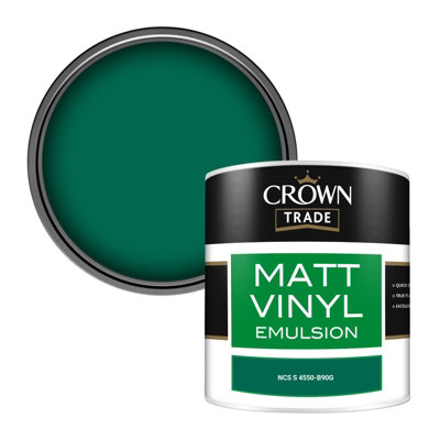 Crown Trade Vinyl Matt Walls & Ceilings Emulsion Paint Ncs S 4550-B90G (4550-B90G) 250Ml Tester from B&Q