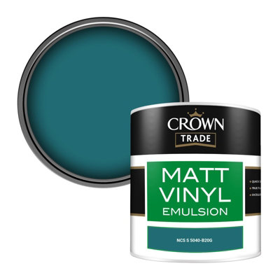 Crown Trade Vinyl Matt Walls & Ceilings Emulsion Paint Ncs S 5040-B20G (5040-B20G) 250Ml Tester from B&Q