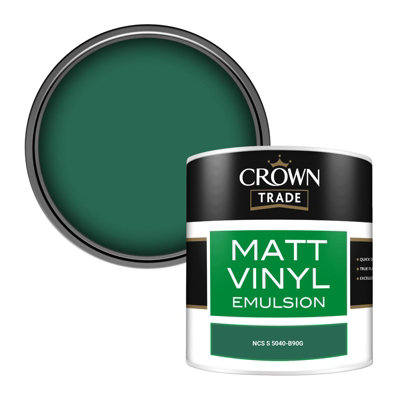 Crown Trade Vinyl Matt Walls & Ceilings Emulsion Paint Ncs S 5040-B90G (5040-B90G) 250Ml Tester from B&Q