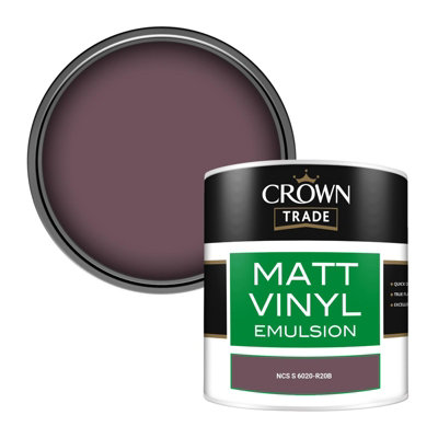 Crown Trade Vinyl Matt Walls & Ceilings Emulsion Paint Ncs S 6020-R20B (6020-R20B) 250Ml Tester from B&Q