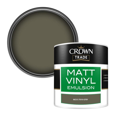 Crown Trade Vinyl Matt Walls & Ceilings Emulsion Paint Ncs S 7010-G70Y (7010-G70Y) 250Ml Tester from B&Q