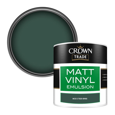 Crown Trade Vinyl Matt Walls & Ceilings Emulsion Paint Ncs S 7020-B90G (7020-B90G) 250Ml Tester from B&Q