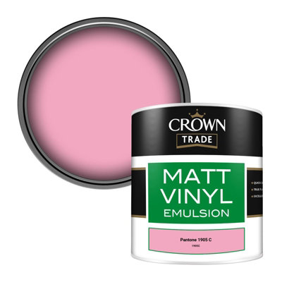 B&Q -  Vinyl Matt Walls & Ceilings Emulsion Paint Pantone 1905 C (1905C) 250Ml Tester