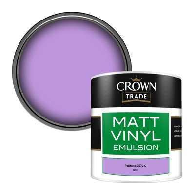 B&Q -  Vinyl Matt Walls & Ceilings Emulsion Paint Pantone 2572 C (2572C) 250Ml Tester