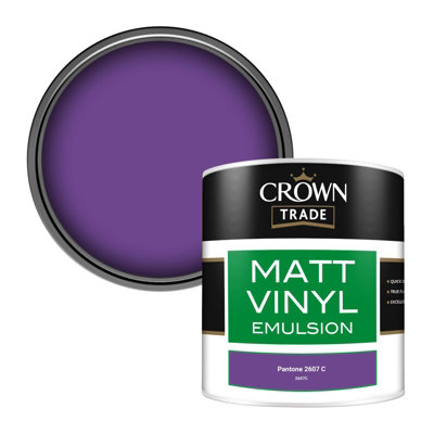 B&Q -  Vinyl Matt Walls & Ceilings Emulsion Paint Pantone 2607 C (2607C) 250Ml Tester