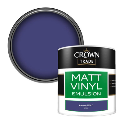 B&Q -  Vinyl Matt Walls & Ceilings Emulsion Paint Pantone 2758 C (2758C) 250Ml Tester