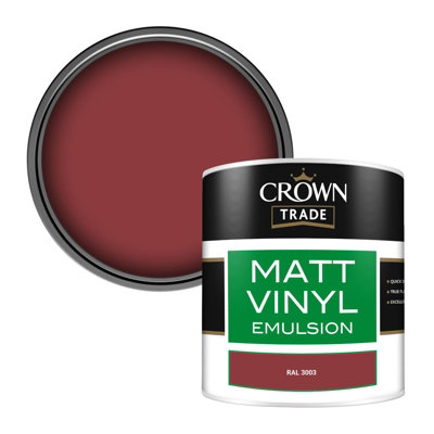 Crown Trade Vinyl Matt Walls & Ceilings Emulsion Paint Ral 3003 (3003) 250Ml Tester from B&Q