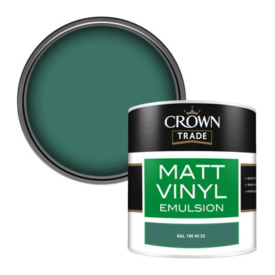 Crown Trade Vinyl Matt Walls & Ceilings Emulsion Paint Ral 180 40 25 (180 40 25) 250Ml Tester from B&Q