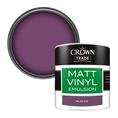 Crown Trade Vinyl Matt Walls & Ceilings Emulsion Paint Ral 330 30 40 (330 30 40) 250Ml Tester from B&Q