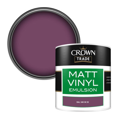 Crown Trade Vinyl Matt Walls & Ceilings Emulsion Paint Ral 340 30 35 (340 30 35) 250Ml Tester from B&Q