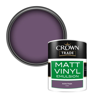 B&Q -  Vinyl Matt Walls & Ceilings Emulsion Paint Anchor Purple (T3102V) 1L