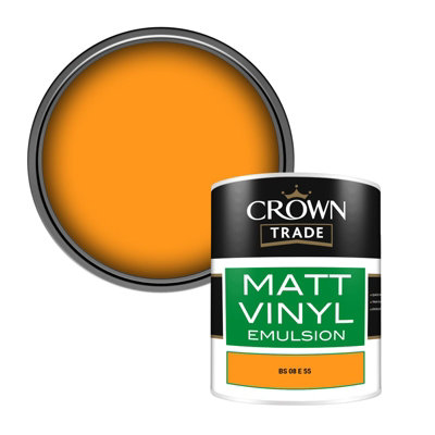 Crown Trade Vinyl Matt Walls & Ceilings Emulsion Paint Bs 08 E 55 (08E55) 1L from B&Q