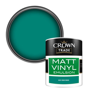 Crown Trade Vinyl Matt Walls & Ceilings Emulsion Paint Ncs 3060-B60G (3060-B60G) 1L from B&Q