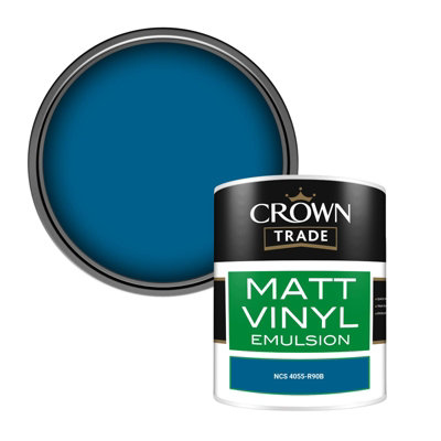 Crown Trade Vinyl Matt Walls & Ceilings Emulsion Paint Ncs 4055-R90B (4055-R90B) 1L from B&Q