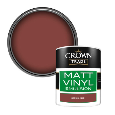 Crown Trade Vinyl Matt Walls & Ceilings Emulsion Paint Ncs 5050-Y80R (5050-Y80R) 1L from B&Q