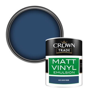 Crown Trade Vinyl Matt Walls & Ceilings Emulsion Paint Ncs 6040-R80B (6040-R80B) 1L from B&Q