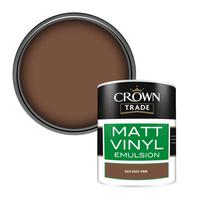 Crown Trade Vinyl Matt Walls & Ceilings Emulsion Paint Ncs 6525-Y40R (6525-Y40R) 1L from B&Q