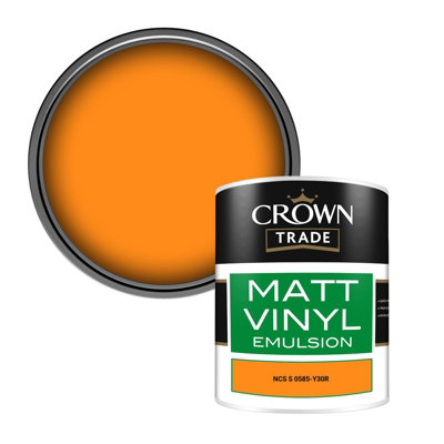 Crown Trade Vinyl Matt Walls & Ceilings Emulsion Paint Ncs S 0585-Y30R (0585-Y30R) 1L from B&Q
